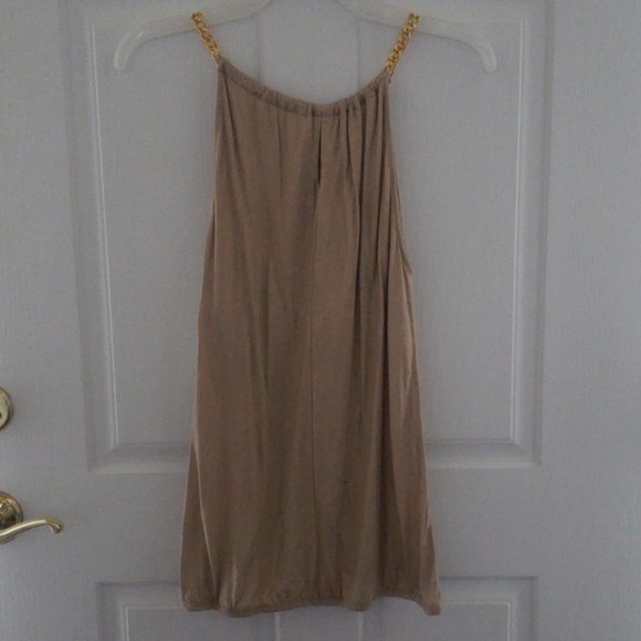 NY & Co Tan top with chain straps - Picture 2 of 4